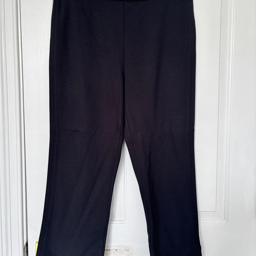 Rachel Zoe Black Knit Straight-Leg Pants